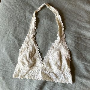 Lace halter top bralette